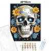 Csillagszemű koponya - számfestő készlet - Számfestő.hu - 40×50cm - Keret nélkül