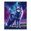 Misztikus farkas tekintete - számfestő készlet - Számfestő.hu - 80×100cm - Keretre feszítve