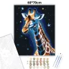 Csillagfényes zsiráf - számfestő készlet - Számfestő.hu - 60×70cm - Keretre feszítve