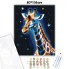 Csillagfényes zsiráf - számfestő készlet - Számfestő.hu - 80×100cm - Keret nélkül