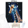 Csillagfényes zsiráf - számfestő készlet - Számfestő.hu - 40×50cm - Keretre feszítve