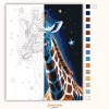 Csillagfényes zsiráf - számfestő készlet - Számfestő.hu - 40×50cm - Keret nélkül