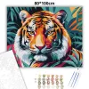 Vad tigris a lombok közt - számfestő készlet - Számfestő.hu - 80×100cm - Keretre feszítve