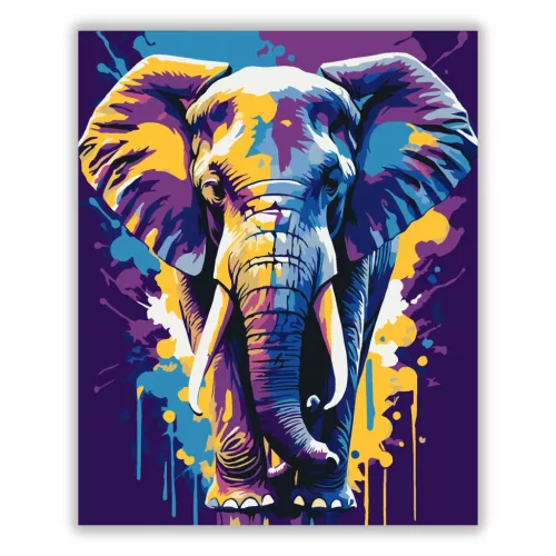 Szilaj agyarak - számfestő készlet - Számfestő.hu - 60×70cm - Keretre feszítve