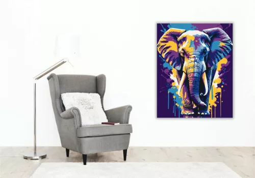 Szilaj agyarak - számfestő készlet - Számfestő.hu - 80×100cm - Keret nélkül