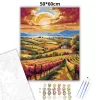 Balatoni dombvidék - számfestő készlet - Számfestő.hu - 50×60cm - Keretre feszítve