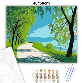 Balaton-parti sétány - számfestő készlet - Számfestő.hu - 40×50cm - Keret nélkül