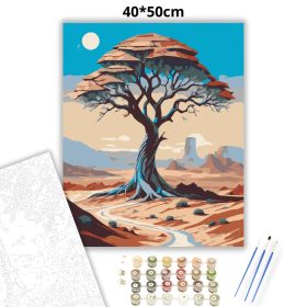 Tűző nap a sivatagban - számfestő készlet - Számfestő.hu - 40×50cm - Keret nélkül
