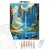 Kristálytiszta vízesés - számfestő készlet - Számfestő.hu - 50×60cm - Keret nélkül