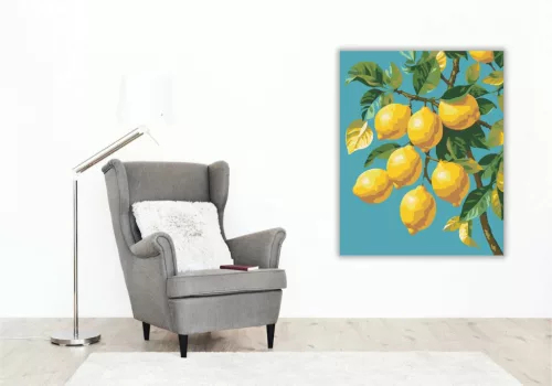 Mediterrán citromág - számfestő készlet - Számfestő.hu - 40×50cm - Keret nélkül