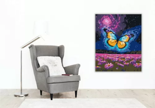 Varázslatos pillangó - számfestő készlet - Számfestő.hu - 50×60cm - Keret nélkül
