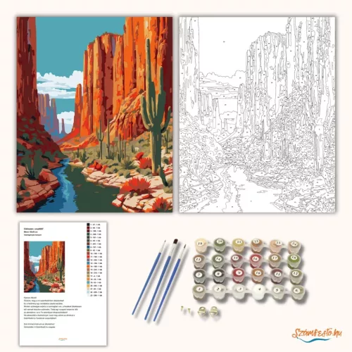 Vadregényes kanyon - számfestő készlet - Számfestő.hu - 60×70cm - Keret nélkül