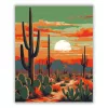 Alkonyati sivatagi ösvény - számfestő készlet - Számfestő.hu - 80×100cm - Keret nélkül