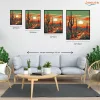 Alkonyati sivatagi ösvény - számfestő készlet - Számfestő.hu - 40×50cm - Keretre feszítve