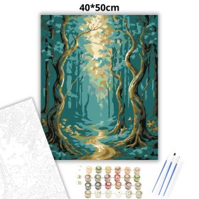 Csavarodó fák - számfestő készlet - Számfestő.hu - 40×50cm - Keret nélkül