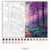 Misztikus erdei ösvény - számfestő készlet - Számfestő.hu - 80×100cm - Keret nélkül