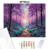 Misztikus erdei ösvény - számfestő készlet - Számfestő.hu - 40×50cm - Keretre feszítve