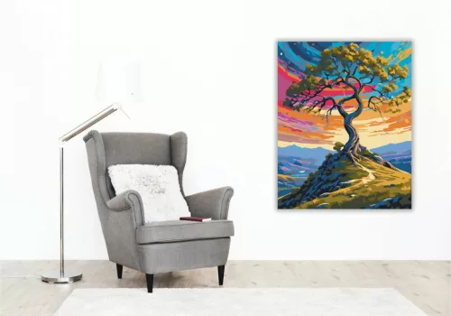 Örvénylő égbolt őre - számfestő készlet - Számfestő.hu - 40×50cm - Keret nélkül