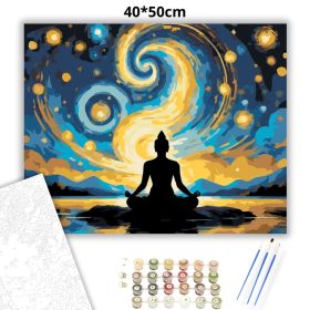 Aranyló égbolt alatt - számfestő készlet - Számfestő.hu - 40×50cm - Keret nélkül