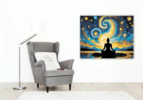 Aranyló égbolt alatt - számfestő készlet - Számfestő.hu - 40×50cm - Keret nélkül