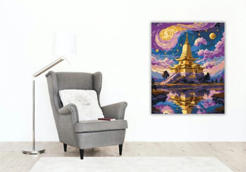 Misztikus templomtükör - számfestő készlet - Számfestő.hu - 60×70cm - Keret nélkül