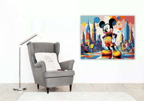 Vagány városi egér - számfestő készlet - Számfestő.hu - 60×70cm - Keret nélkül