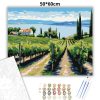 Balatoni szőlőhegy - számfestő készlet - Számfestő.hu - 50×60cm - Keret nélkül