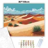 Aranyló homokdűnék - számfestő készlet - Számfestő.hu - 80×100cm - Keretre feszítve