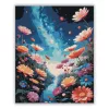 Galaktikus virágkert - számfestő készlet - Számfestő.hu - 80×100cm - Keret nélkül