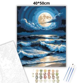 Nyugtalan óceán - számfestő készlet - Számfestő.hu - 40×50cm - Keret nélkül