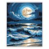 Nyugtalan óceán - számfestő készlet - Számfestő.hu - 40×50cm - Keretre feszítve
