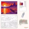 Ragyogó horizont - számfestő készlet - Számfestő.hu - 40×50cm - Keret nélkül