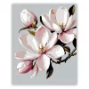Tavaszi magnólia virág - számfestő készlet - Számfestő.hu - 60×70cm - Keret nélkül