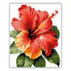 Trópusi hibiszkusz - számfestő készlet - Számfestő.hu - 80×100cm - Keret nélkül
