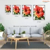 Trópusi hibiszkusz - számfestő készlet - Számfestő.hu - 40×50cm - Keret nélkül