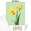 Tavaszi nárciszok - számfestő készlet - Számfestő.hu - 80×100cm - Keret nélkül