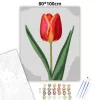 Letisztult tulipán - számfestő készlet - Számfestő.hu - 80×100cm - Keret nélkül