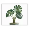Könnyező pálma cserépben - számfestő készlet - Számfestő.hu - 80×100cm - Keret nélkül
