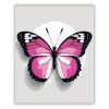 Rózsaszín pillangó - számfestő készlet - Számfestő.hu - 40×50cm - Keret nélkül