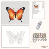 Letisztult pillangó - számfestő készlet - Számfestő.hu - 50×60cm - Keret nélkül
