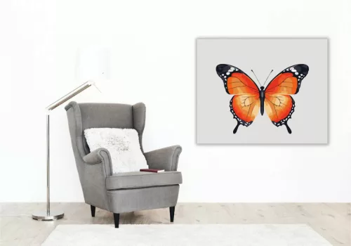 Letisztult pillangó - számfestő készlet - Számfestő.hu - 50×60cm - Keret nélkül