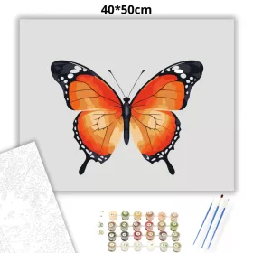 Letisztult pillangó - számfestő készlet - Számfestő.hu - 40×50cm - Keret nélkül