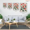 Letisztult pipacs szárak - számfestő készlet - Számfestő.hu - 50×60cm - Keretre feszítve