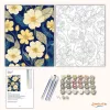 Vibráló virágok - számfestő készlet - Számfestő.hu - 80×100cm - Keret nélkül