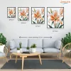 Elegáns barack liliom - számfestő készlet - Számfestő.hu - 40×50cm - Keretre feszítve