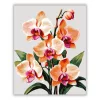 Letisztult orchidea virágzás - számfestő készlet - Számfestő.hu - 60×70cm - Keret nélkül
