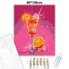Aperol Spritz koktél - számfestő készlet - Számfestő.hu - 80×100cm - Keretre feszítve