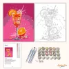 Aperol Spritz koktél - számfestő készlet - Számfestő.hu - 80×100cm - Keretre feszítve