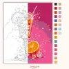 Aperol Spritz koktél - számfestő készlet - Számfestő.hu - 40×50cm - Keret nélkül
