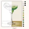 Margarita koktél - számfestő készlet - Számfestő.hu - 50×60cm - Keret nélkül